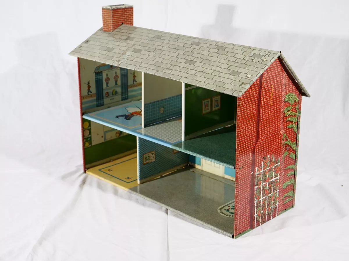Vintage on sale metal dollhouse