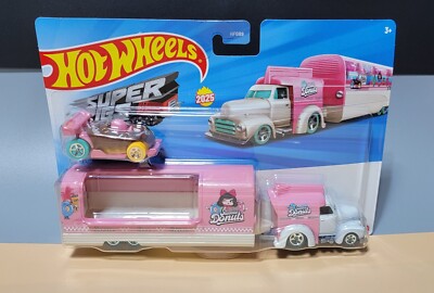 Hot Wheels Super Rigs Sweet Delivery, Camioncino Rosa In Scala 1:64, Giocattolo Pressofuso Per Bambini