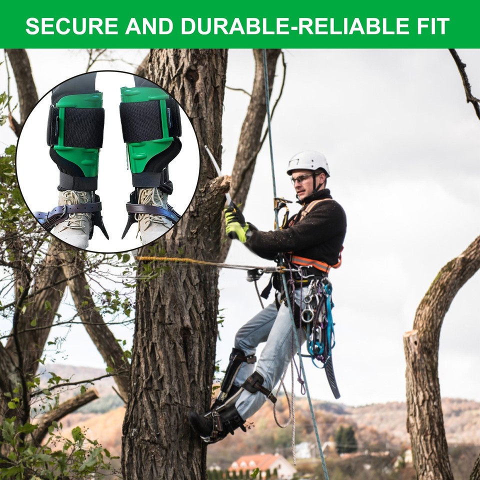 Tree Spikes Adjustable Height Pole Tree Climbing Spurs Steel w/Climbing ...