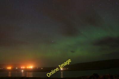 Photo 6x4 Aurora over Haroldswick Clibberswick The lights of Saxa Vord an c2012