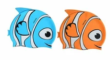Kids Swim Cap Hicool Silicon Swim Cap Two Piece with Different Fun Design for ag