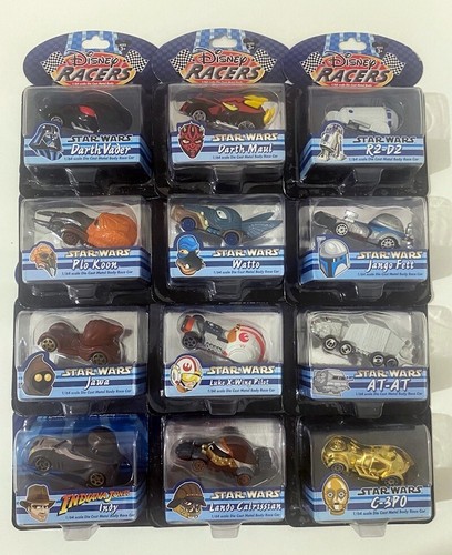 Disney Racers Star Wars Indiana Jones Darth Vader R2-D2 C-3PO Lot of 12 ...