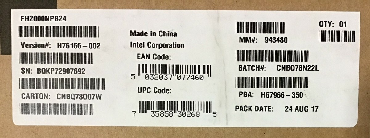 Intel FH2000NPB24 Spare Node Power Board NEW OPEN BOX | eBay