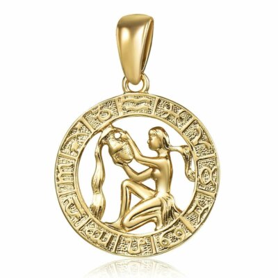Gold Filled Constellation Horoscope Zodiac Sign Pendant Charm Aries Scorpio