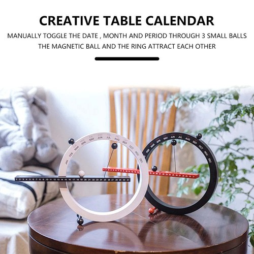 Perpetual Calendar Magnetic Ball Calendar Manual Switch for Desktop Decoration - Picture 4 of 9