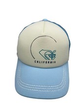 California Roxy Baby Blue Trucker Hat Baseball Cap Mesh Snapback