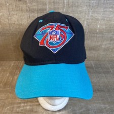 Vtg New Era NFL 75th Anniversary Snapback Hat Cap 90s Football Made In USA Teal