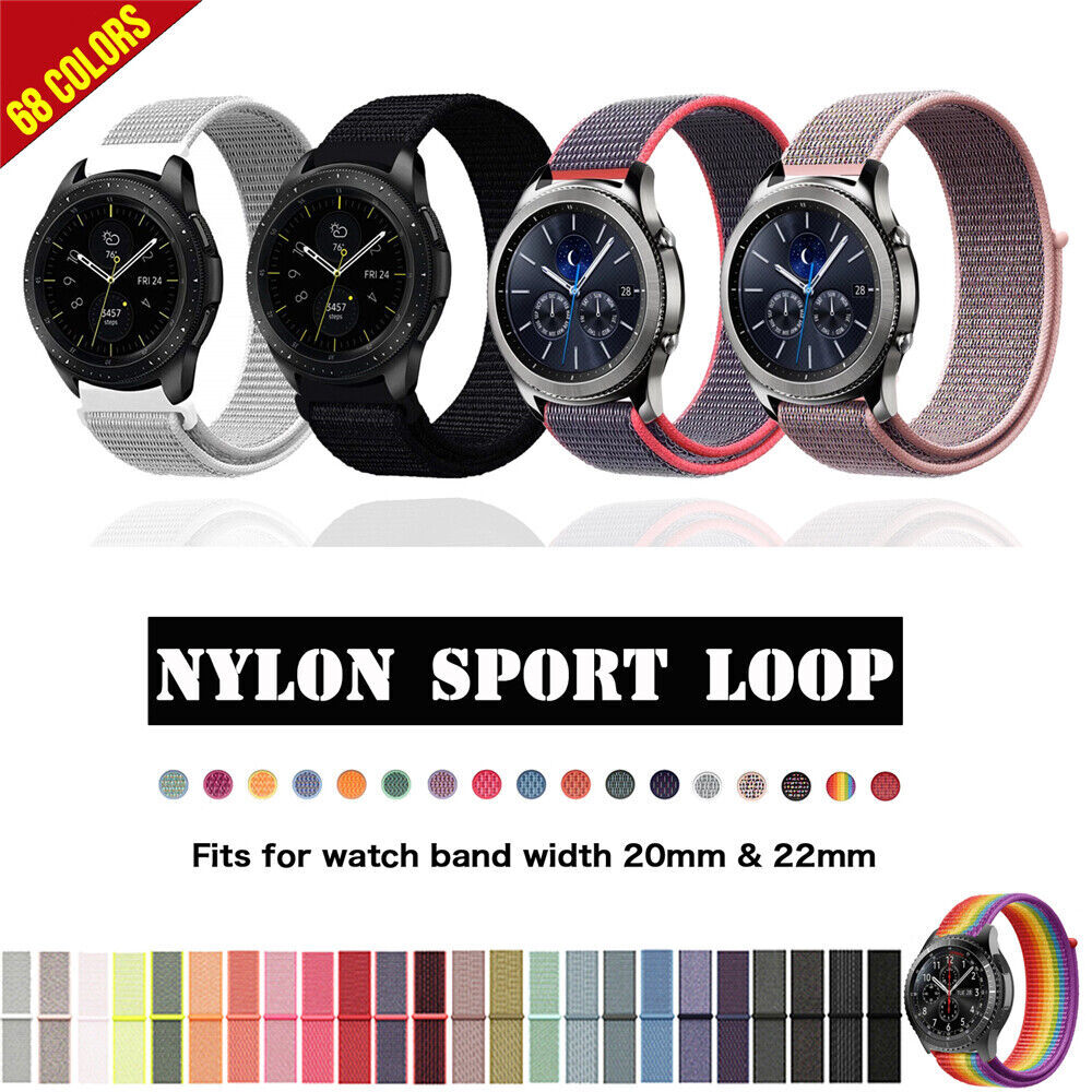 Nylon Sport Band Strap for Samsung Galaxy Watch 3 4 5 42/46mm 45 40/44mm Active2