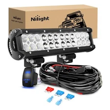 Nilight - ZH084 LED Light Bar 12Inch 72W Spot Flood Combo LED Off Road Lights
