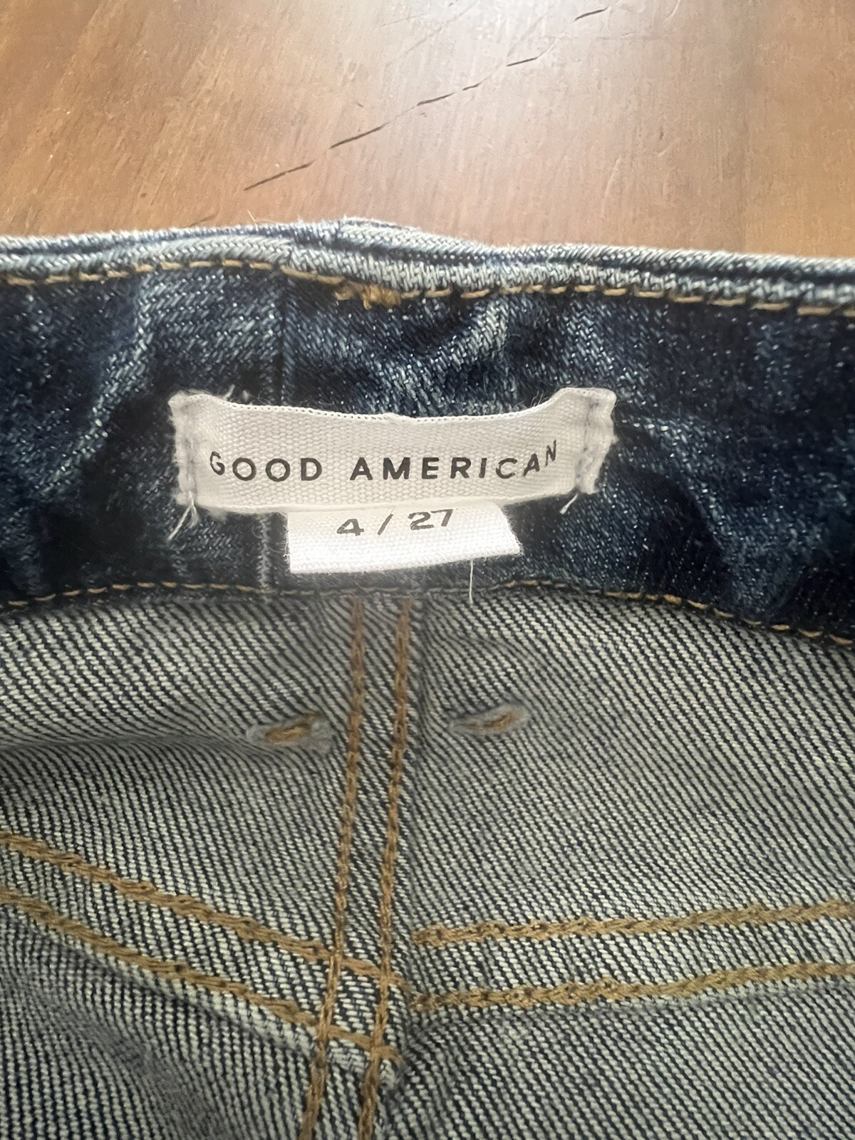 Good American Good Classic Raw Hem Jeans Blue GCRH086TFTB940 Womens 4/