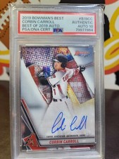 2019 Bowman's Best #B19CC CORBIN CARROLL RC -Best of 2019 AUTO PSA 10 GEM!