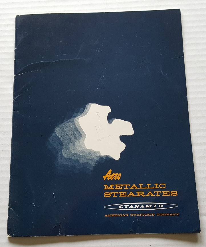 Vtg 1960 American Cyanamid Aero Metallic Stearates Brochure Bulletin Industrial