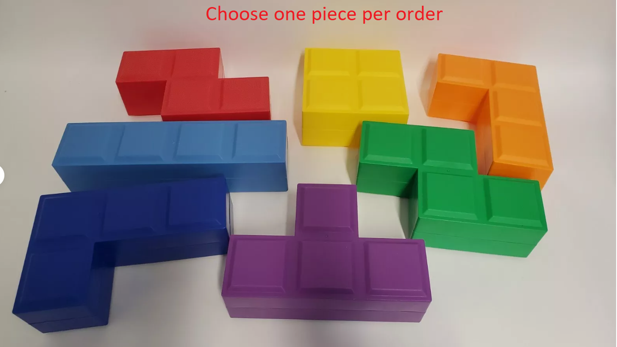 Tetris Tumble XL Game Replacement Oversized Tetrimino Shapes