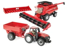 TOMY 1:32 CASE IH COMBINE HARVESTING SET
