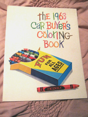 1963 Mercury Car Buyer's Coloring Book Promotional Dealer Sales