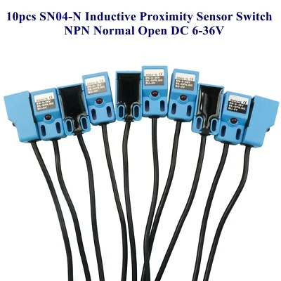 WFYB 10PCS SN04-N 4mm Inductive Proximity Sensor Detection Switch NPN NO DC 6-36V