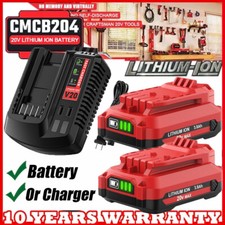 For Craftsman V20 20 Volt MAX Lithium Battery / Charger CMCB204 CMCB202 CMCB201