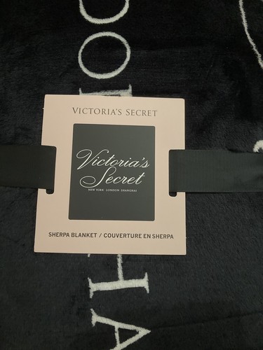 Victoria Secrets Blanket Sherpa Black Cosy New - Picture 7 of 7