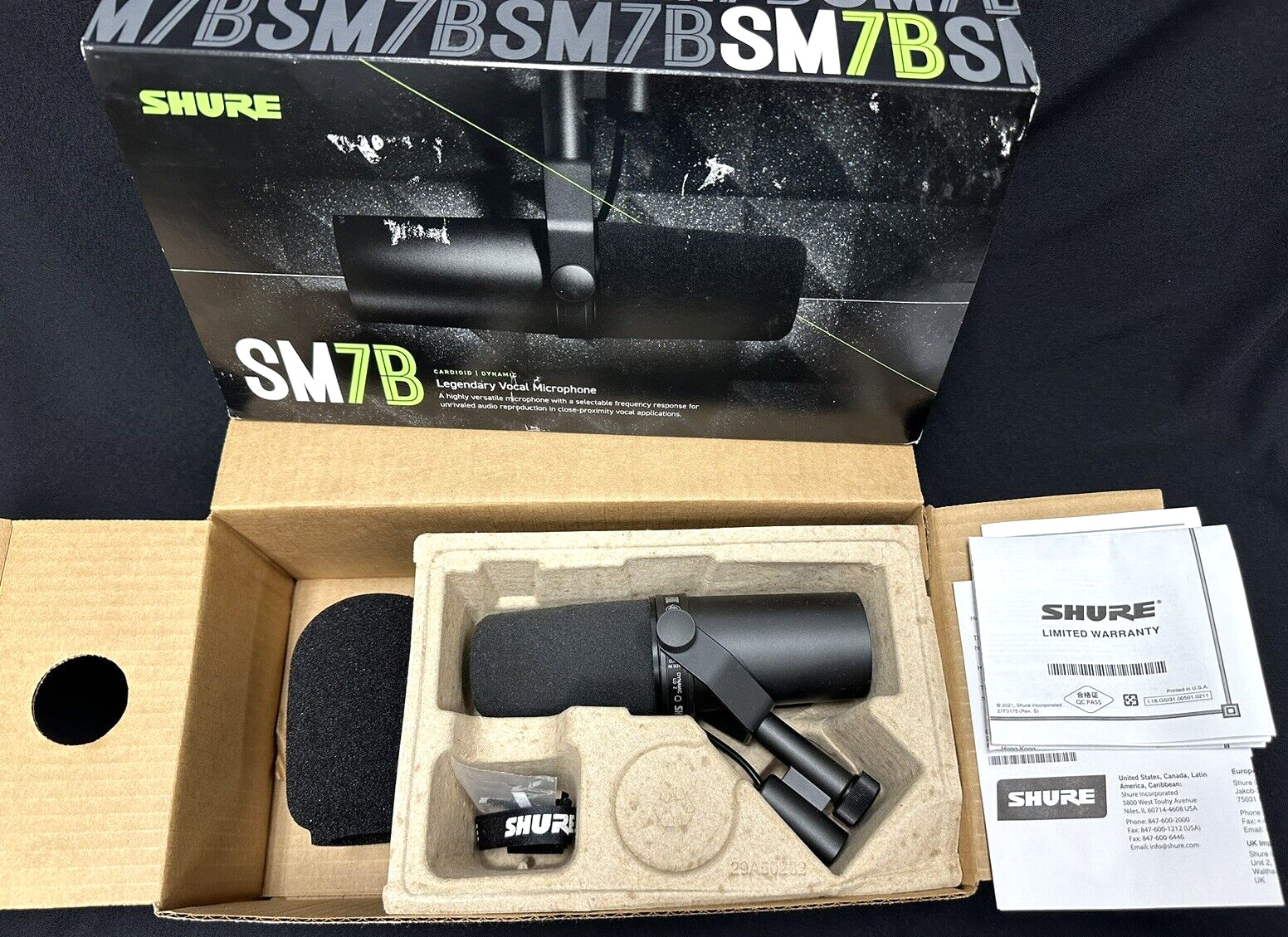 Shure SM7B Cardioid Dynamic Vocal / Broadcast Microphone FREE SHIP