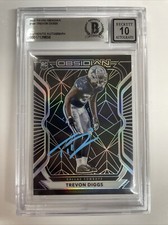 Trevon Diggs Signed 2020 Panini Obsidian RC Beckett Slabbed Auto 10 FC