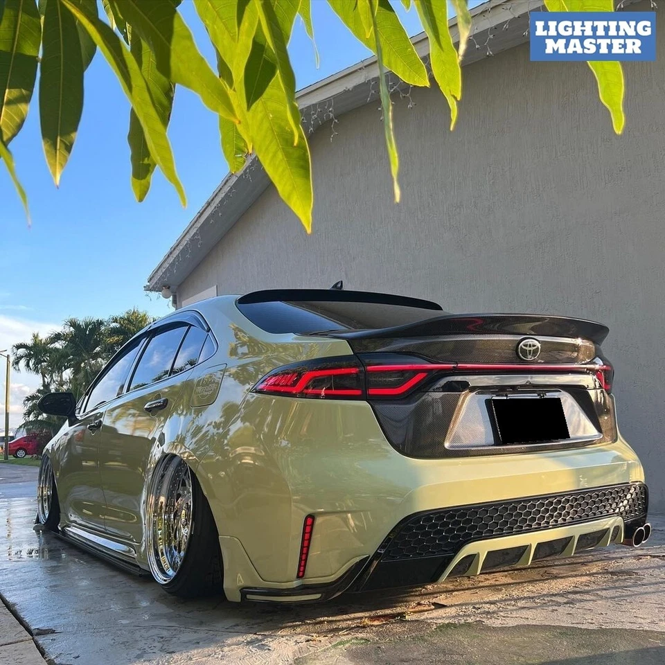 Luces traseras LED ahumadas para Toyota Corolla sedán 2020-2025 con luz de tapa de maletero Foto 4 de 4