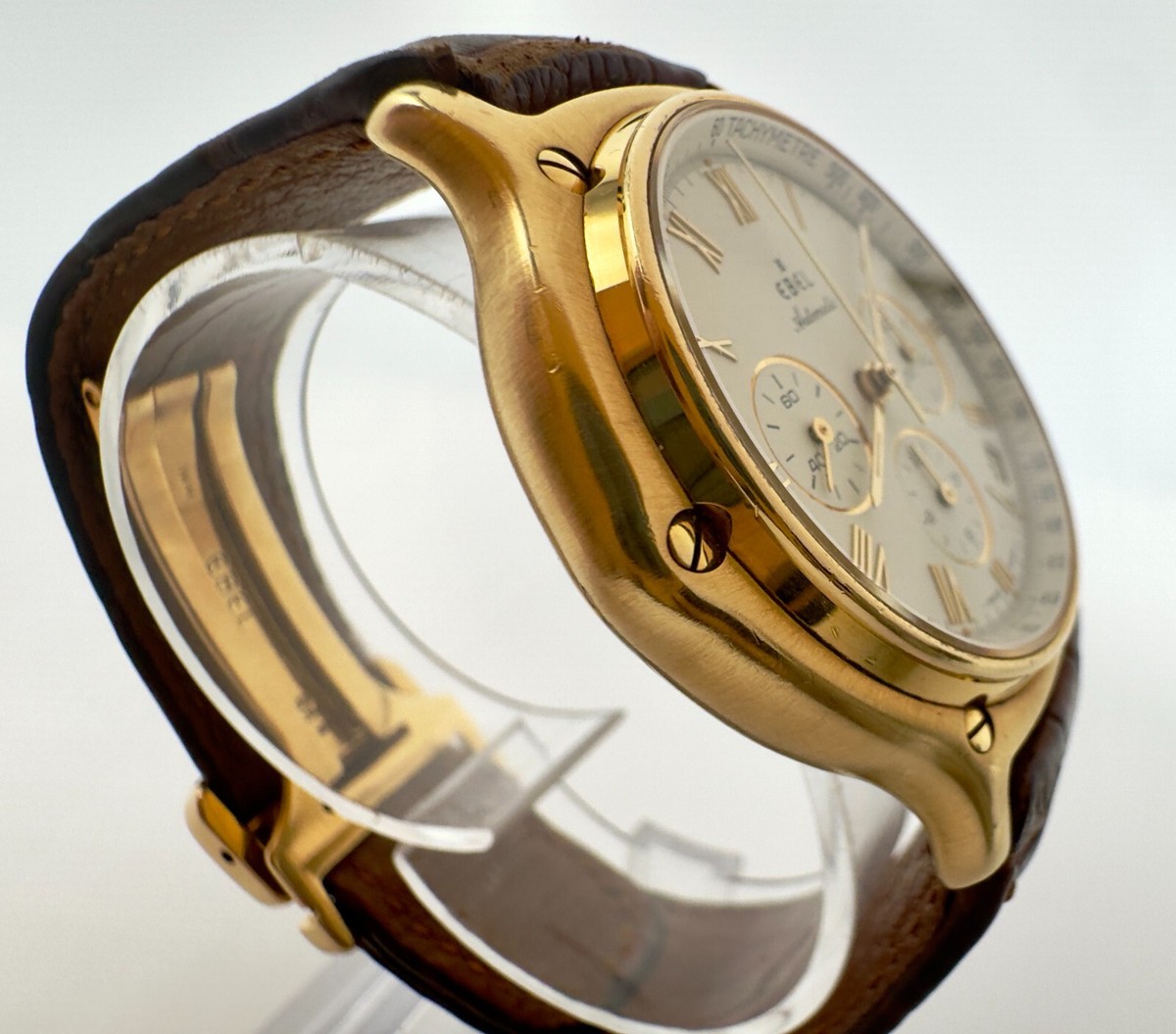【yoshi-san専用出品】エベル　EBEL 18KT GOLD 18K Yellow Gold Ebel 1911 Chronograph Ref. 8134901 Men's Watch 38