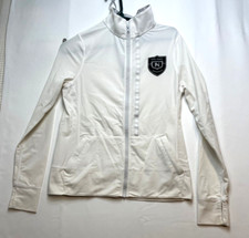 Noel Asmar Equestrian Full Zip Jacket Womens Medium Long Sleeve Horse White