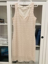 Women's Zara Trafaluc off-white Crochet Lace casual mini dress size small