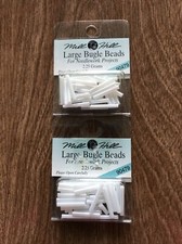 Lot Of 2 Mill Hill Large Bugle Beads 2.25 Grams 90479 White NIP