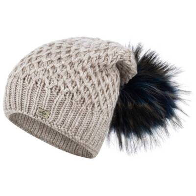 AJS Strickmütze Mit Bommel Für Mädchen – Warmes Winter-Accessoire In Einheitsgröße, Beige, Grau Oder Hellgrau