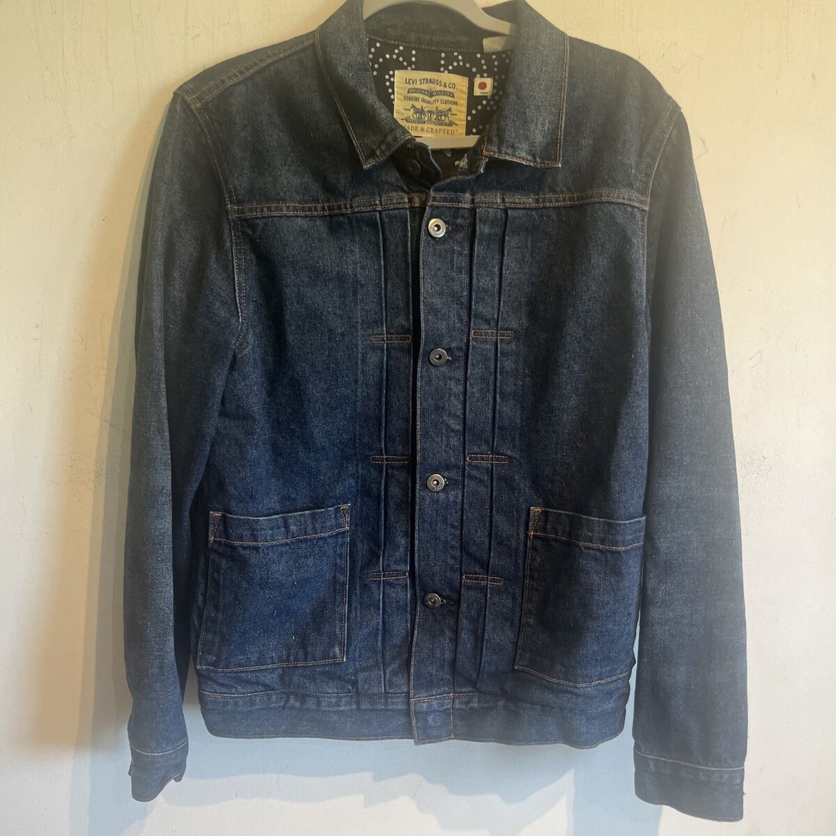 Levis Made & Crafted Type 3 Big E Denim Jean Trucker Jacket Levis Made & Crafted Type 3 Big E Denim Jean Trucker Jacket