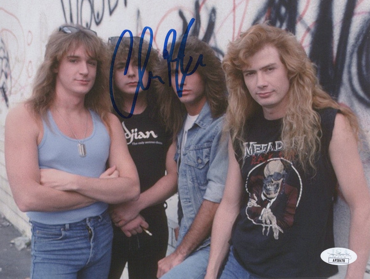 CHUCK BEHLER Hand Signed 8x10 Photo MEGADETH Authentic Autograph