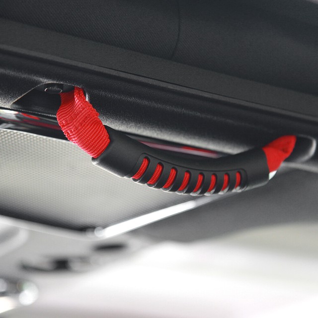 4Pcs Red Rear Side Grab Handle Grips Bar Hand Hold for Jeep Wrangler 07