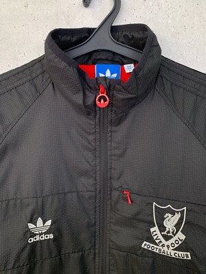 LIVERPOOL 1990s TRAINING FOOTBALL JACKET ADIDAS RETRO TRACK