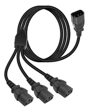 1 to 3 Splitter CordIEC C14 Male to 3 x IEC C13 Female Splitter Power Extensi...