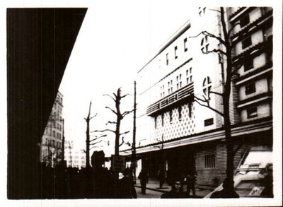 Vintage Black & White Street Scene Photograph US Urban Architecture