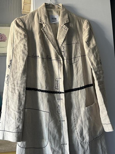 Women Moschino Cheap&Chic Coat Beige Linen 36