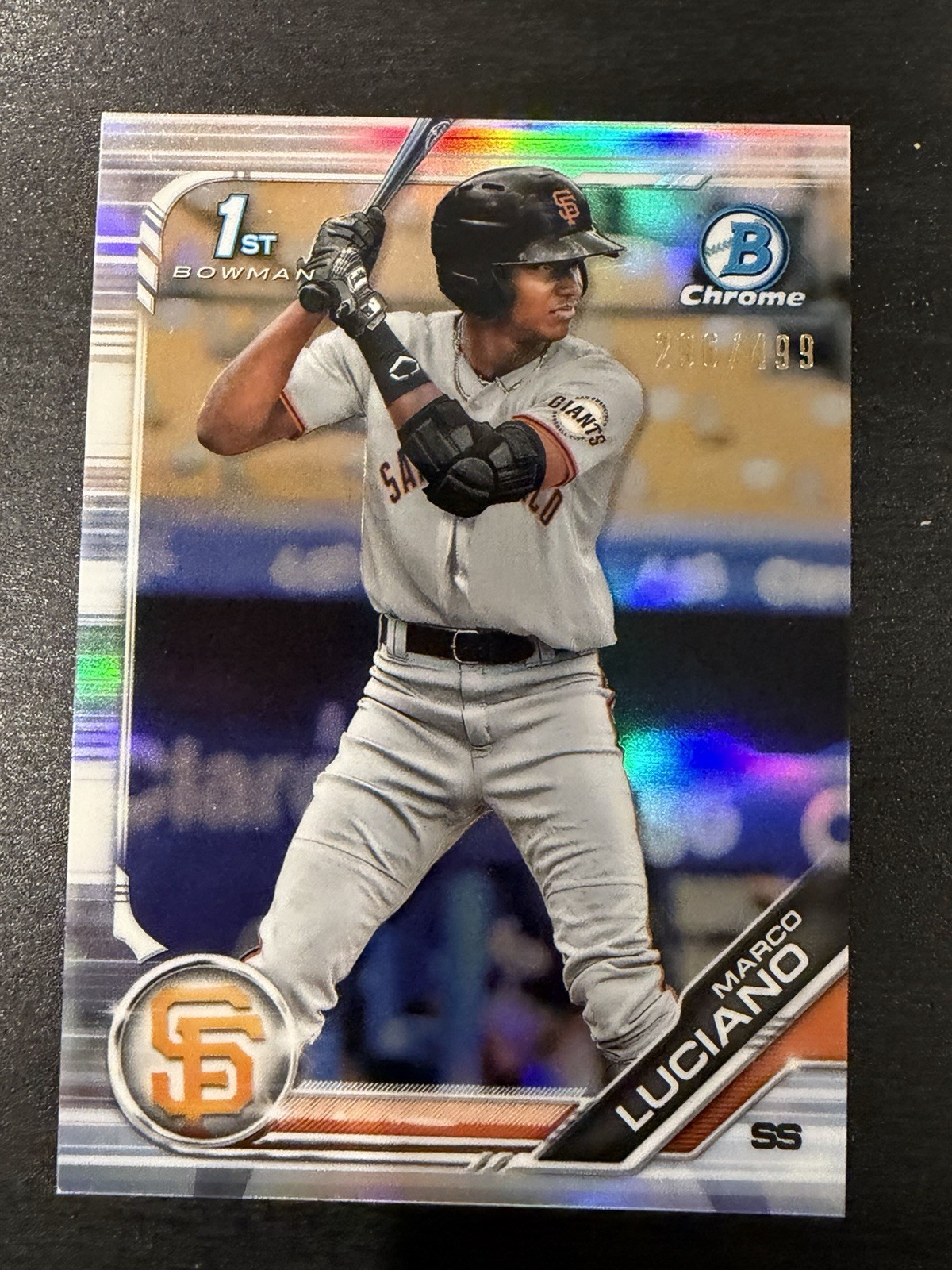 2019 Bowman Chrome Prospects Refractors #BCP82 Marco Luciano RC /499