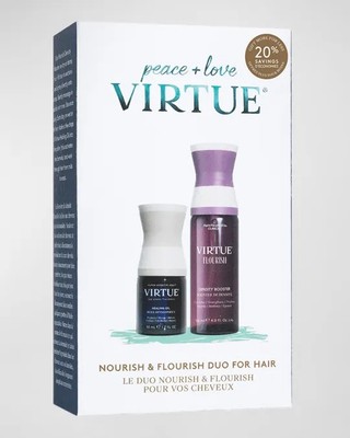 Virtue Nourish & Flourish Duo   Healing Oil + Density Booster (Full Size, New)