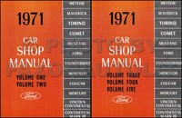 1971 Werkstatthandbuch Set Ford Lincoln Mark III Continental Mercury Service