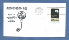 APOLLO 13 IMPACTS OF MOON RECORDED BY APOLLO 12 APR 14,1970 SPACE COVER NASA