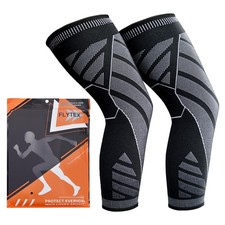 Full Leg Compression Sleeve Long Knee Brace Men Women Support XXLarge 2 PCS