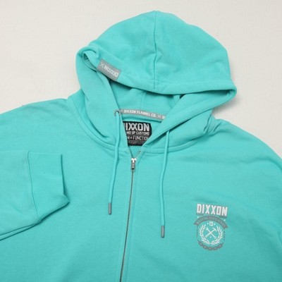 Dixxon Hoodie Mens 5XL Blue Full Zip Fleece Working Class Heroes Graphic Logo