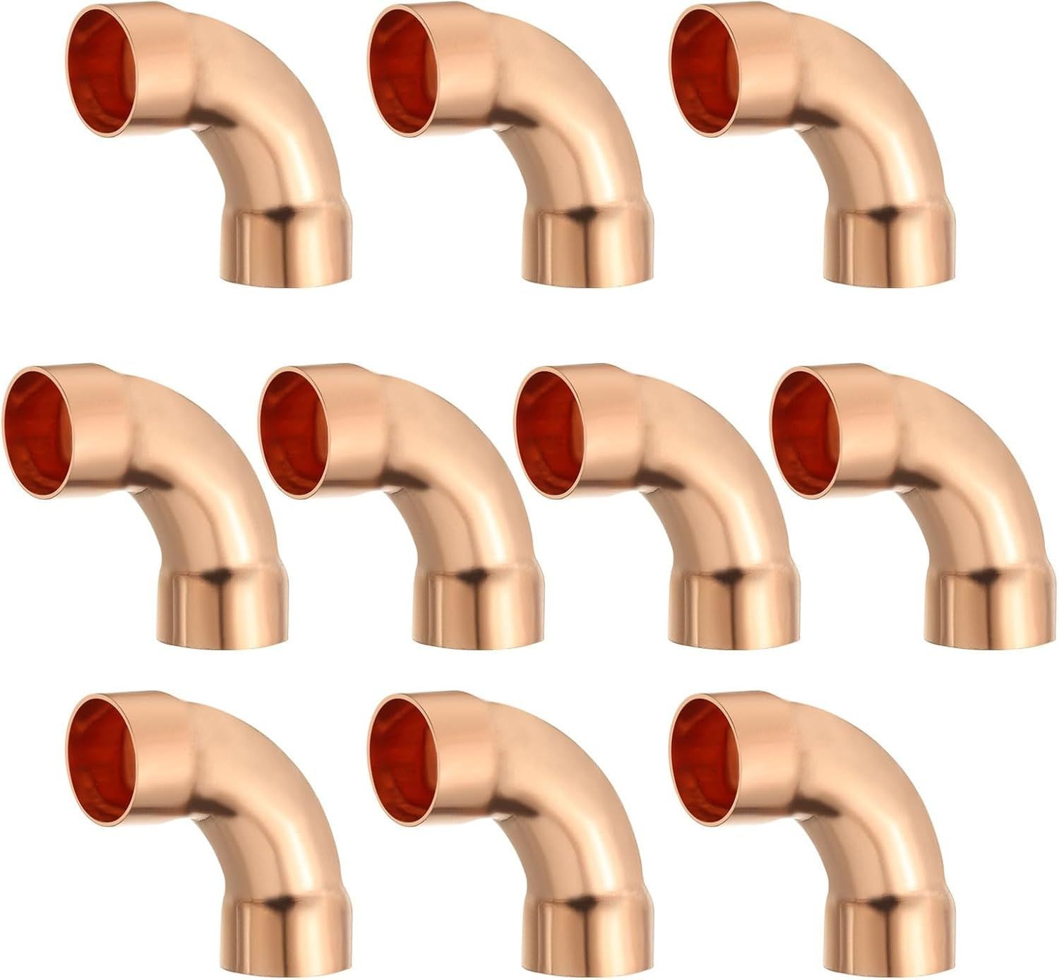 3/4" 90 Degree Copper Elbow Fitting C x C Long Radius Tube Connector