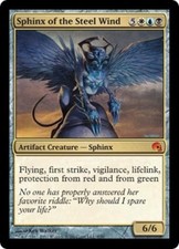 Sphinx of the Steel Wind -Foil Near Mint MTG Premium Deck Series: Graveborn