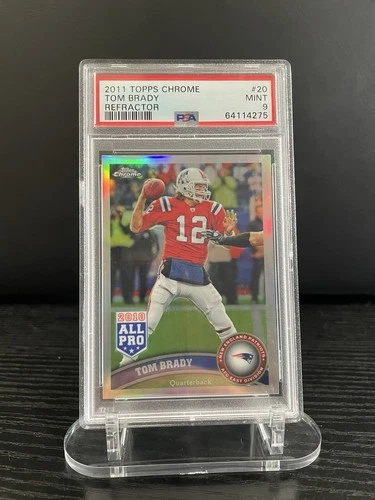 Topps 2011 Chrome Tom Brady #20 Refractor PSA 9 New England Patriots NFL