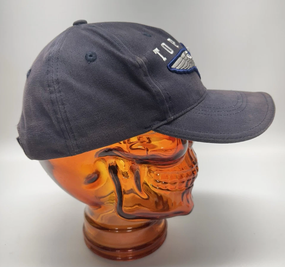 Boné Top Gun alça traseira azul Air Force Jet Fighter tamanho único ajustável - Imagem 3 de 4