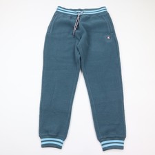 Champion Fleece Jogger Pants Mens Medium Tapered Leg Teal Green Soft Warm Casual