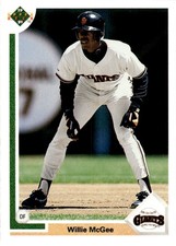 1991 UPPER DECK BASEBALL CARD WILLIE MCGEE #721 SAN FRANCISCO GIANTS 6719