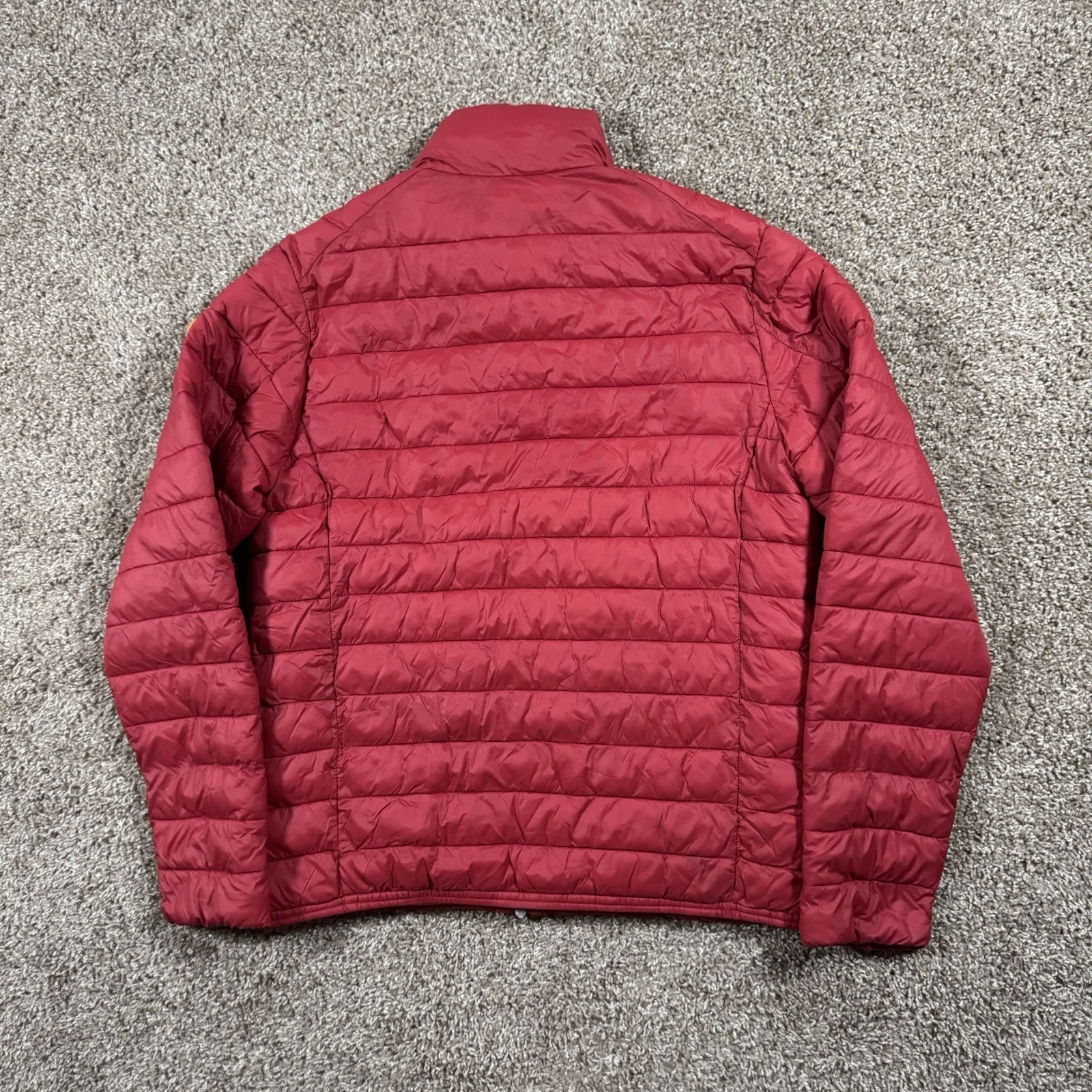 Save the Duck Ultra Light Jacket Puffer Mens Size Small Full Zip Plumtech Red image 2